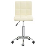 vidaXL Chaise pivotante de bureau Crème Tissu