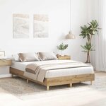 vidaXL Cadre de lit sans matelas chêne artisanal 120x190 cm
