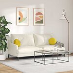 vidaXL Coussins de siège 2 Pièces Jaune Ø 40 x 13 cm Velours