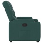 vidaXL Fauteuil inclinable Vert foncé Tissu