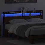 vidaXL Tête de lit avec étagère Chêne marron 180 cm Bois d'ingénierie
