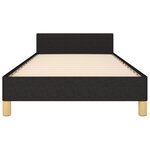 vidaXL Cadre de lit sans matelas noir 90x200 cm tissu