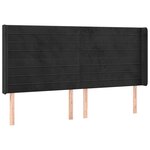 vidaXL Tête de lit à LED Noir 163x16x118/128 cm Velours