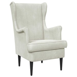 vidaXL Fauteuil Crème Velours