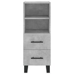vidaXL Buffet haut Gris béton 34 5x34x180 cm Bois d'ingénierie