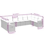 vidaXL Salon de jardin 10 Pièces avec coussins gris résine tressée