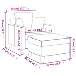 vidaXL Fauteuil avec repose-pied Noir 60 cm Tissu