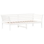 vidaXL Lit de jour sans matelas blanc 100x200 cm bois de pin massif