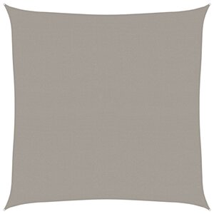 vidaXL Voile d'ombrage 160 g/m² carré gris clair 6x6 m PEHD