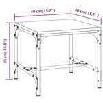 vidaXL Tables d'appoint 2 Pièces Noir 40x40x35 cm Bois d'ingénierie