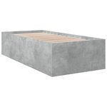 vidaXL Cadre de lit sans matelas gris béton 100x200 cm