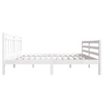 vidaXL Cadre de lit sans matelas blanc bois massif 140x190 cm