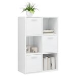 vidaXL Armoire de rangement Blanc brillant Bois d’ingénierie