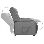 vidaXL Fauteuil inclinable Gris clair Tissu