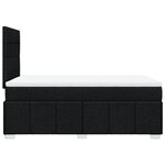 vidaXL Sommier à lattes de lit avec matelas noir 120x190 cm tissu