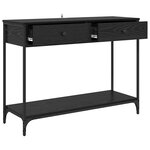 vidaXL Table console Chêne noir 100 x 34 5 x 75 cm Bois d'ingénierie