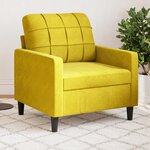 vidaXL Fauteuil Jaune 60 cm Velours