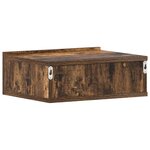 vidaXL Tables de chevet flottantes 2 Pièces Chêne fumé 40x30x15 cm