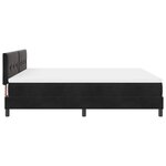vidaXL Lit à ressorts avec matelas Noir 180 x 200 cm Velours