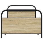 vidaXL Cadre de lit sans matelas 100x200 cm chêne sonoma
