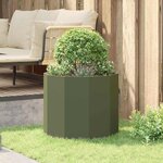 vidaXL Jardinière Vert olive 60 x 60 x 50 cm Acier