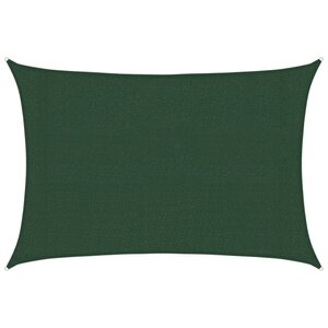 vidaXL Voile d'ombrage 160 g/m² Vert foncé 3x4 m PEHD
