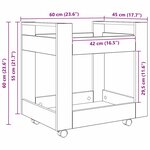 vidaXL Trolley de Bureau Chêne artisanal 60 x 45 x 60 cm