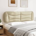 vidaXL Coussin de tête de lit Hvar crème 180 cm tissu