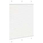 vidaXL Store plissé blanc 110x100cm largeur du tissu 109 4cm polyester