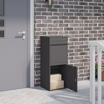 vidaXL Boîte de dépôt de colis Noir 41 x 38 x 103 cm Acier