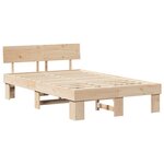 vidaXL Cadre de lit Marron 120 x 190 cm Bois massif en pin