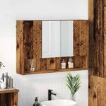 vidaXL Armoire Miroir Bois ancien 80 x 17 x 55 cm Bois d'ingénierie