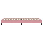 vidaXL Sommier à lattes de lit sans matelas rose 90x220 cm velours