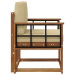 vidaXL Canapé d’extérieur Bois d'acacia massif et polyester Naturel