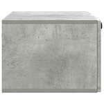 vidaXL Meuble TV mural Gris béton 78 5 x 41 x 30 cm Bois d'ingénierie
