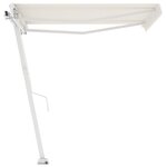 vidaXL Auvent manuel rétractable sur pied 350x250 cm Crème