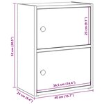 vidaXL Bibliothèque chêne artisanal 40x24x52 cm bois d'ingénierie