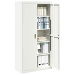 vidaXL Armoire de rangement 2 Pièces Blanc 90 x 40 x 180 cm Acier