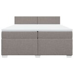 vidaXL Sommier à lattes de lit avec matelas Taupe 200x200 cm Tissu