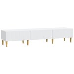 vidaXL Meuble TV Blanc 147 x 34 5 x 30 cm Bois d'ingénierie