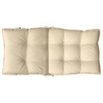 vidaXL Coussins de chaise à dossier bas lot de 4 beige tissu oxford