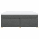 vidaXL Sommier à lattes de lit avec matelas Gris foncé 180x200cm Tissu