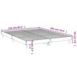 vidaXL Cadre de lit sans matelas chêne marron 150x200 cm