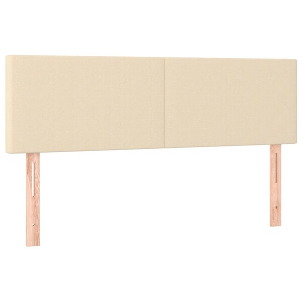 vidaXL Têtes de lit 2 Pièces Crème 72x5x78/88 cm Tissu