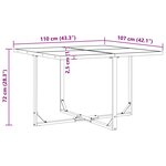 vidaXL Ensemble de salle à manger pour jardin 9 Pièces Noir Acier