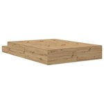 vidaXL Cadre de lit avec rangement avec tiroir Chêne artisanal 150 cm