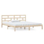 vidaXL Cadre de lit Bois de pin massif 140x190 cm