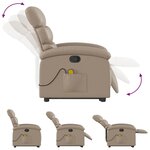 vidaXL Fauteuil inclinable de massage Cappuccino Similicuir