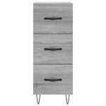 vidaXL Buffet haut Sonoma gris 34 5x34x180 cm Bois d'ingénierie