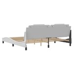 vidaXL Cadre de lit Viana sans matelas blanc 200x200 cm similicuir